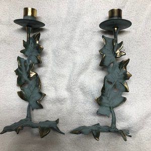 Antique Leaf Candle Sticks